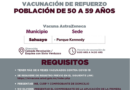 REFUERZO DE VACUNACIÓN PARA PERSONAS DE 50 A 59 AÑOS EN SAHUAYO.