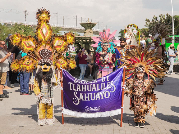 Los Tlahualiles de Sahuayo llevan la riqueza cultural de Michoacán a la fiesta mundialista en Zapopan