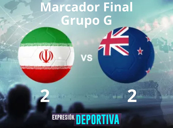 Irán rescata empate ante Nueva Zelanda en Los Angeles
