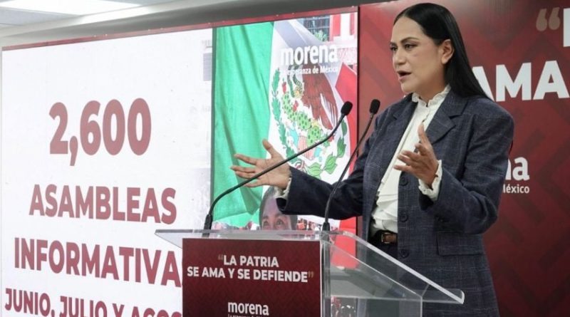 Morena realizará 2 mil 600 asambleas para defender la soberanía y reforzar su estructura territorial, asegura Ariadna Montiel