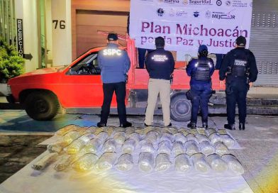 Asegura SSP cerca de 45 kilos de marihuana ocultos en vehículo; hay 2 detenidos