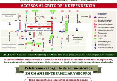 Todo listo para el Grito de Independencia: consulta cierres viales y accesos peatonales