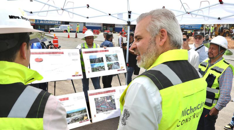 Construcción del distribuidor La Rinconada en Zamora, con 15 % de avance: Bedolla