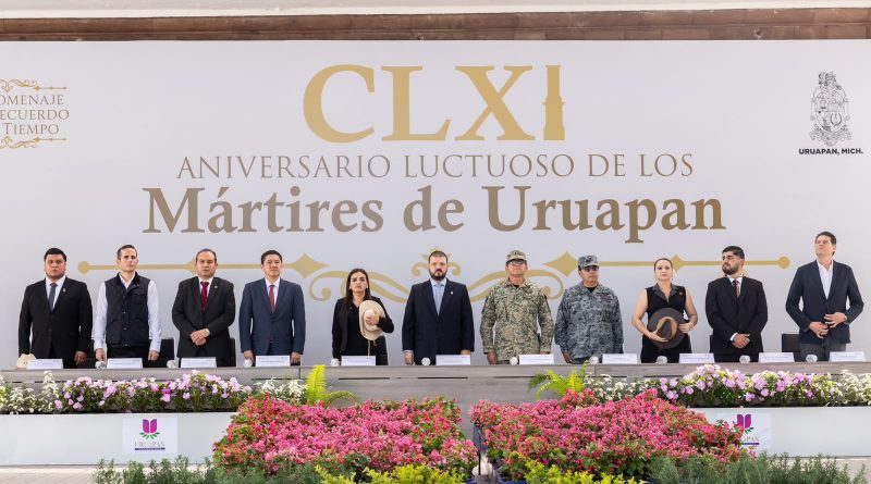 Encabeza Raúl Zepeda ceremonia por el 161 aniversario luctuoso de los Mártires de Uruapan